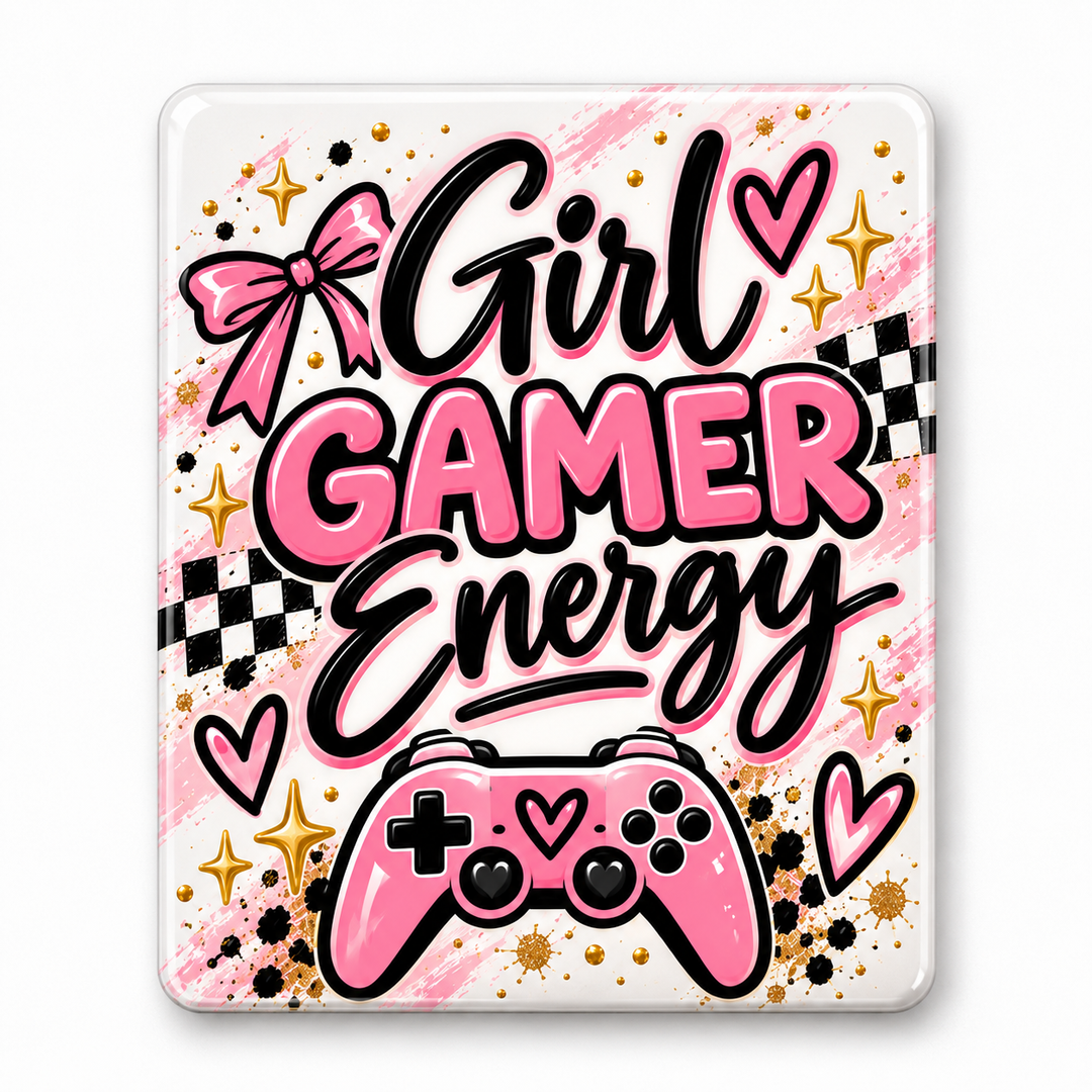 Girl Gamer Energy Magnet mockup