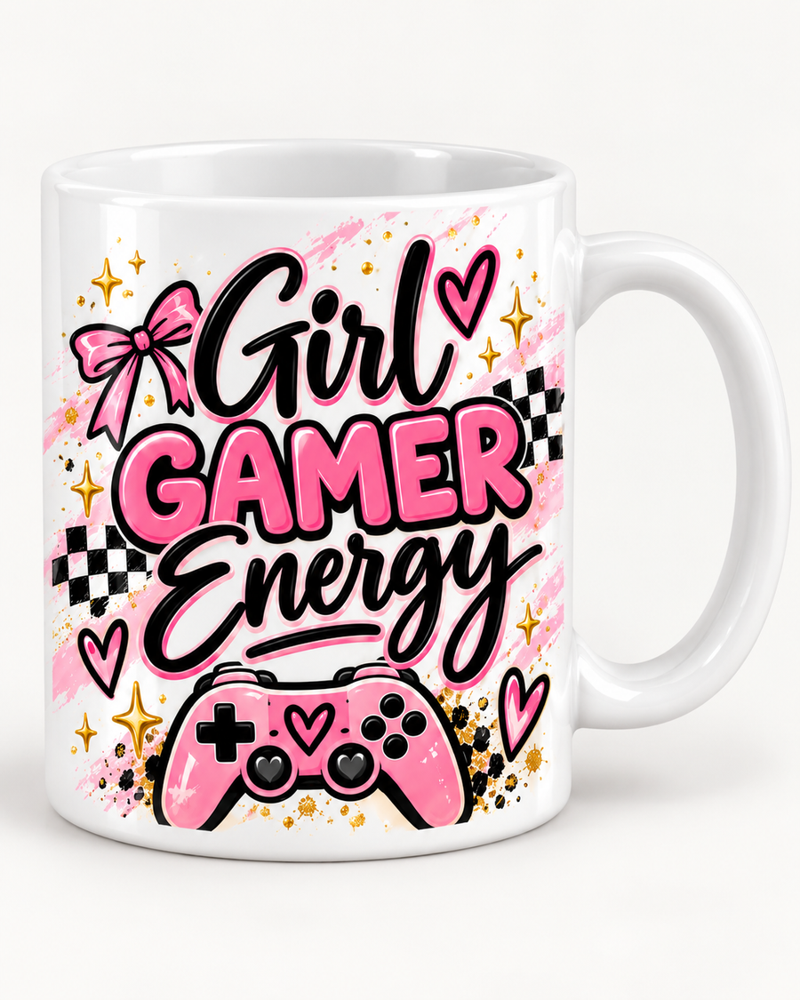 Girl Gamer Energy Mug mockup