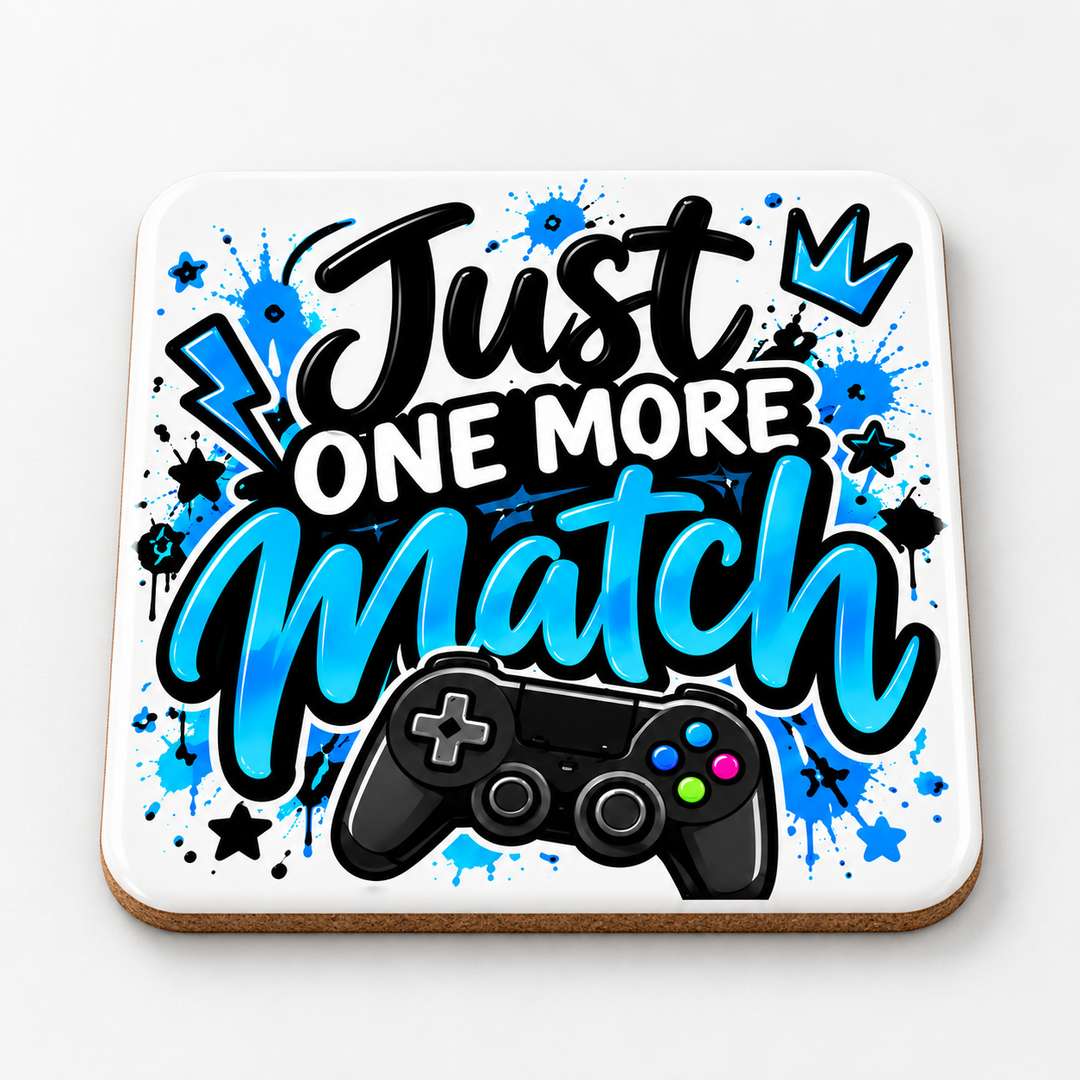 Just One More Match Coaster mockup