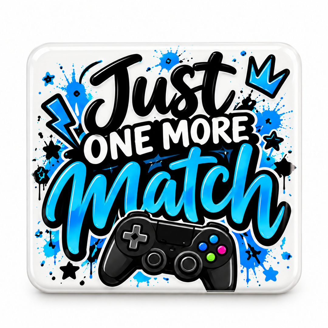 Just One More Match Magnet mockup