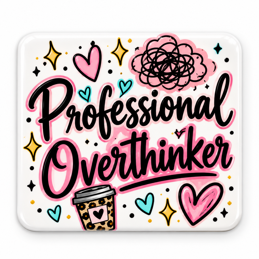 Professional Overthinker Magnet mockup